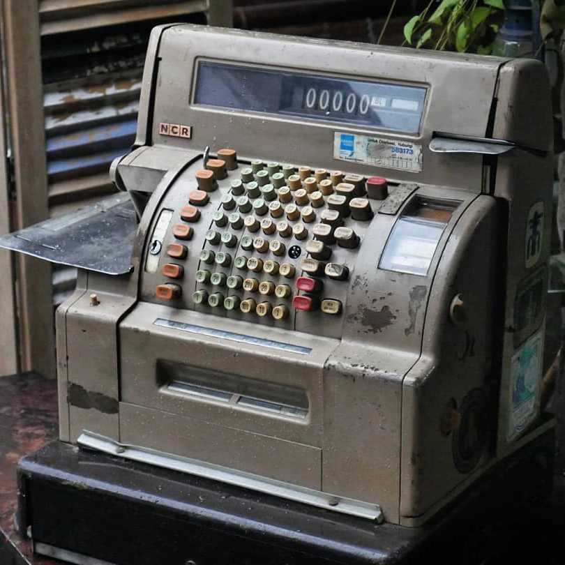 Mesin Kasir NCR 52 1960s Antik Kuno