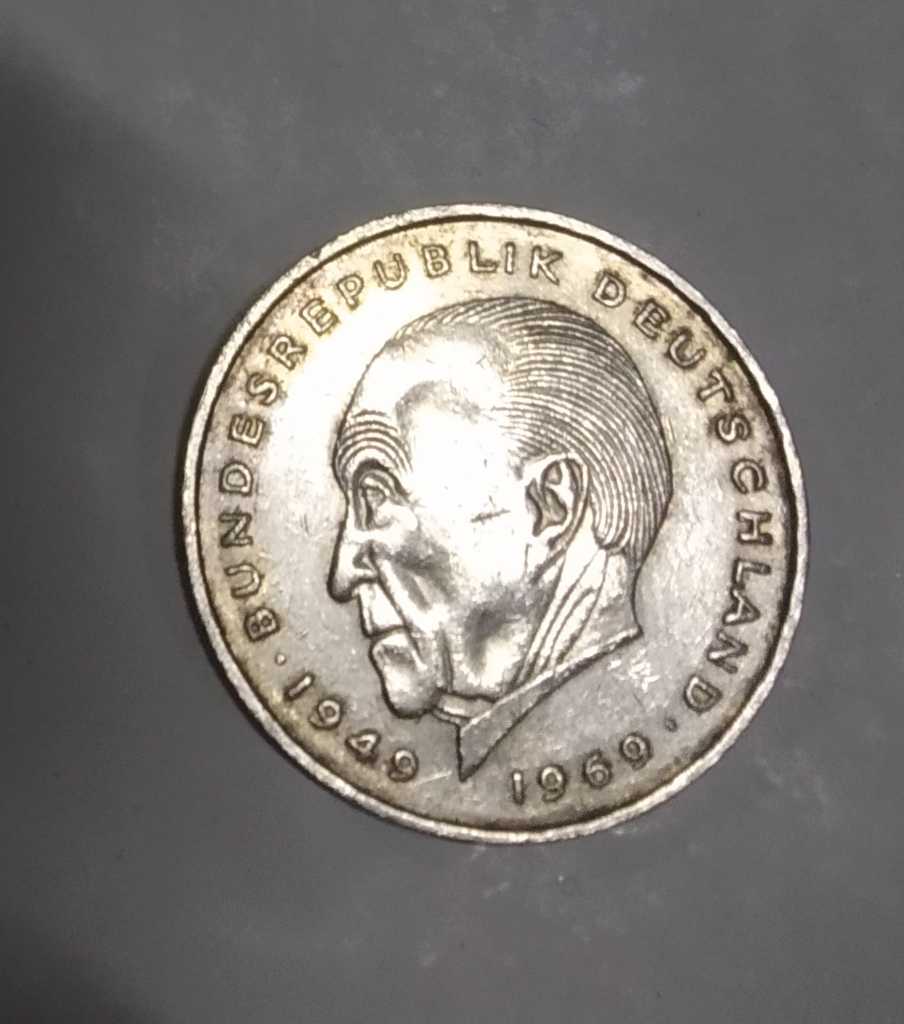 Deutschland 2 mark 1974 old rare coins