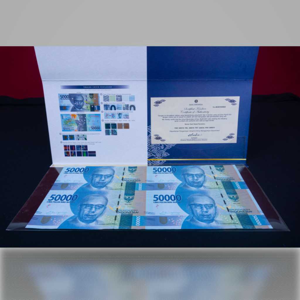 Uang Sambung 50000 Rupiah Empat Lembar