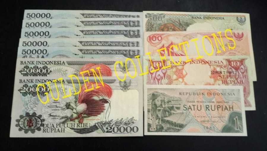 Paket uang kuno 290611 rupiah kertas mahar pernikahan