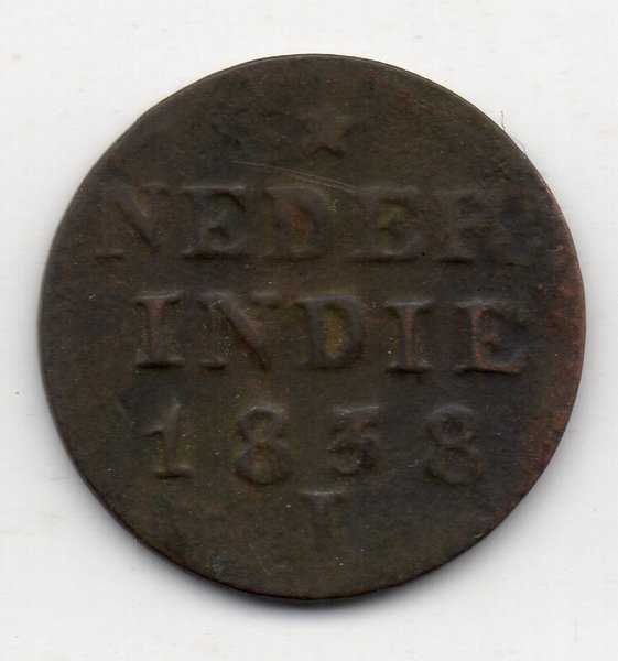 A1395 Nederlands Indies 1 Cent 1838 Bekas Sesuai Gambar