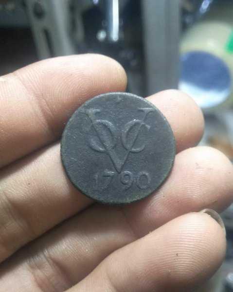 A 2138 Koin Kuno voc Ultrech Double Doit Tahun 1790 kondisi Tjiamik Sesuai Gambar