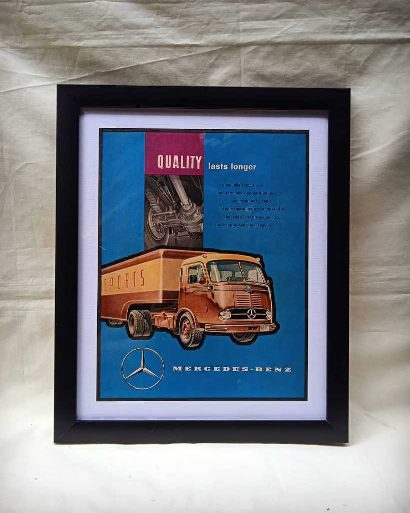 Iklan Mobil kertas lawasan thn 60an. "MERCEDES BENZ - TRUCK"