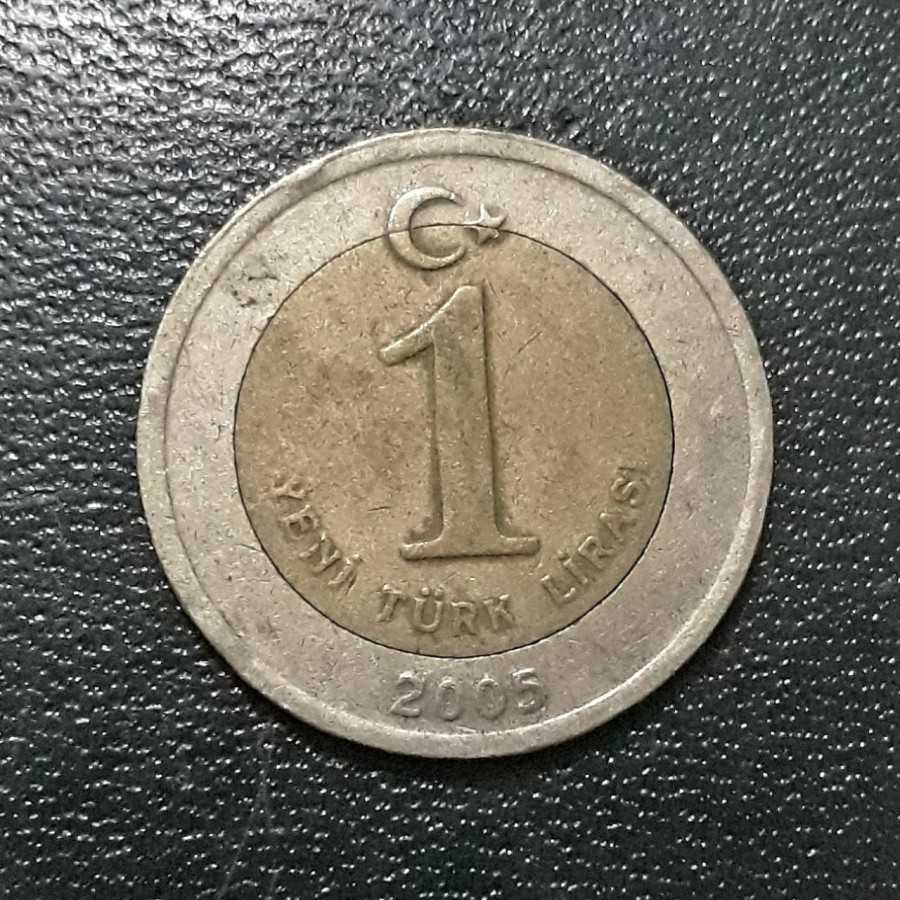 Turki ( Turkey ) - 1 New Lira 2005 : Koin / Asing / Kuno
