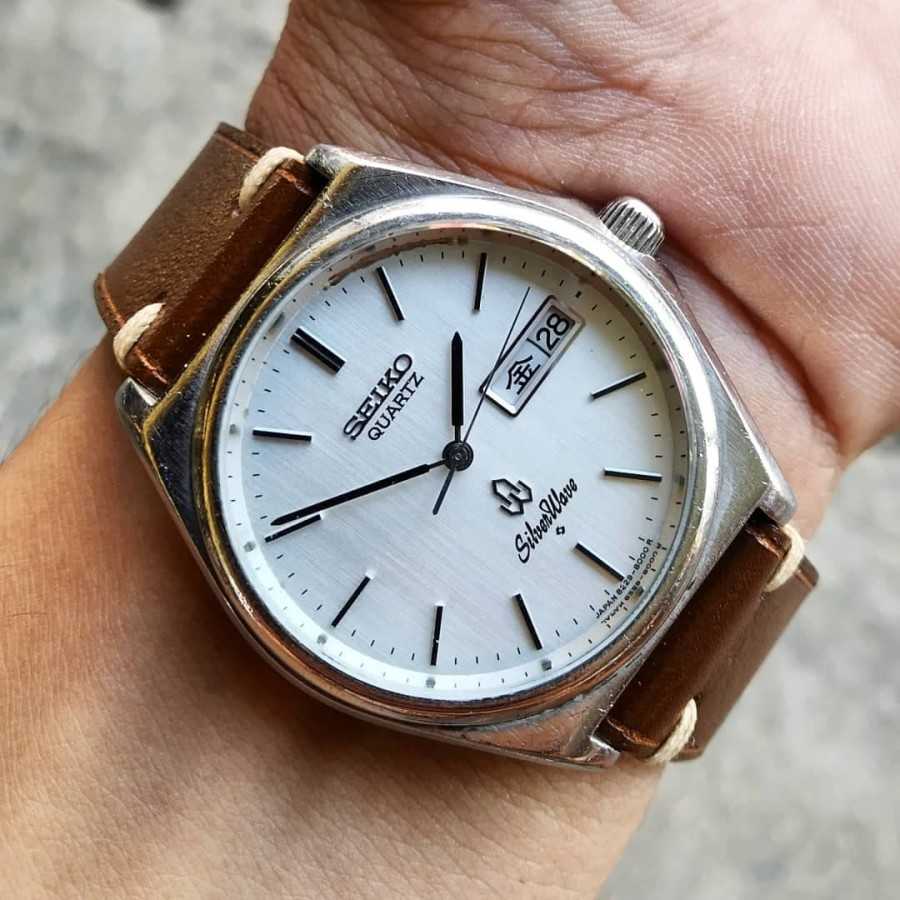 Jam Tangan Antik Seiko Silver Wave Quartz JDM