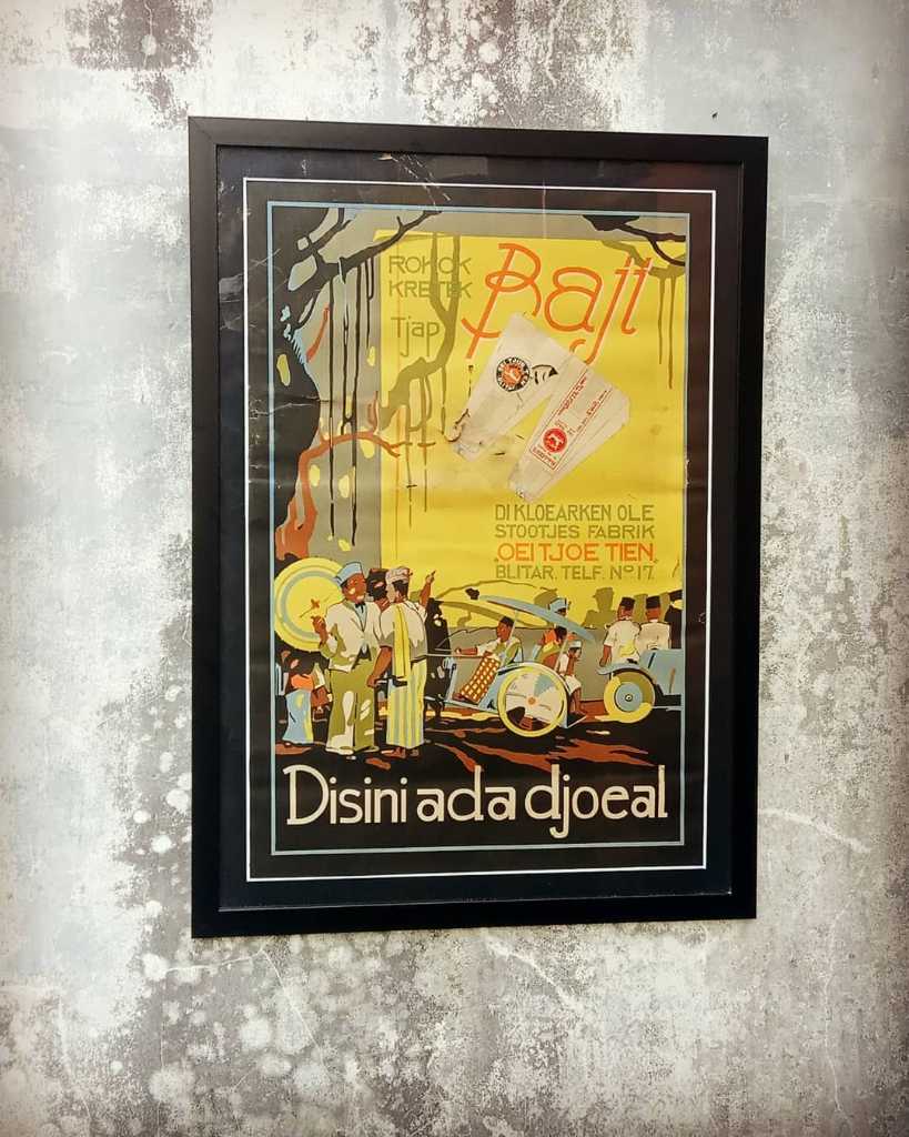 Reklame Rokok kertas Vintage "BAJI" Blitar.