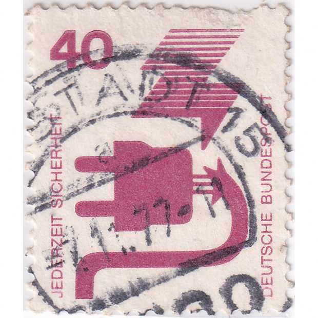 Prangko Germany 1971 - Information About Accidents 40Pfg Used