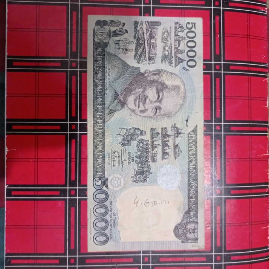 uang kuno 50000 soeharto