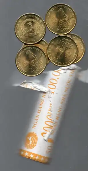 A1142 Per 1 Keping Vietnam 2000 Dong Tahun 2003 UNC Mulus