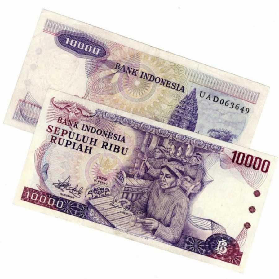 uang kuno 10000 gamelan XF Bagus