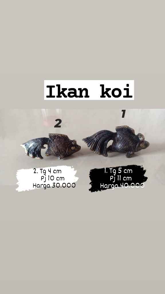 Patung Ikan Koi Bahan Kuningan