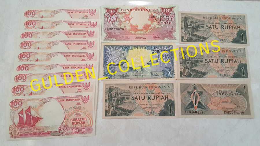 Paket uang kuno 919 rupiah kertas mahar pernikahan 100p BBH