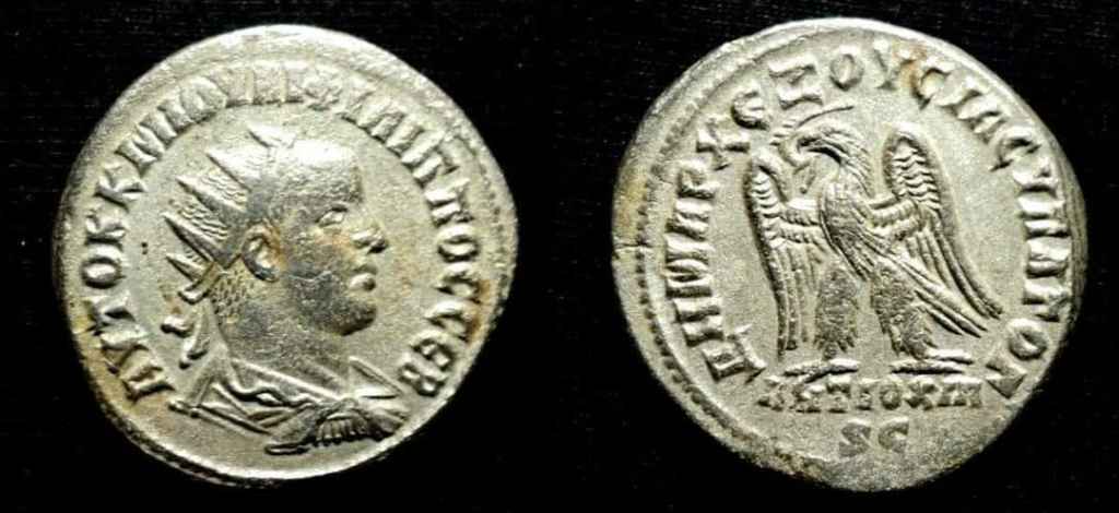 247 AD Philip II Tetradrachm Golden Toning