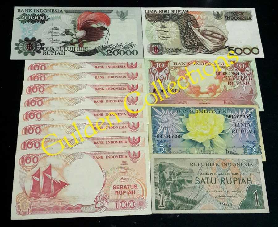 Paket uang kuno 25816 rupiah kertas mahar pernikahan UNC