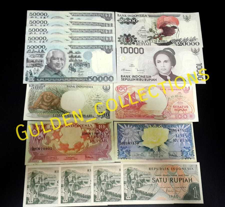 Paket uang kuno 280619 rupiah kertas mahar pernikahan