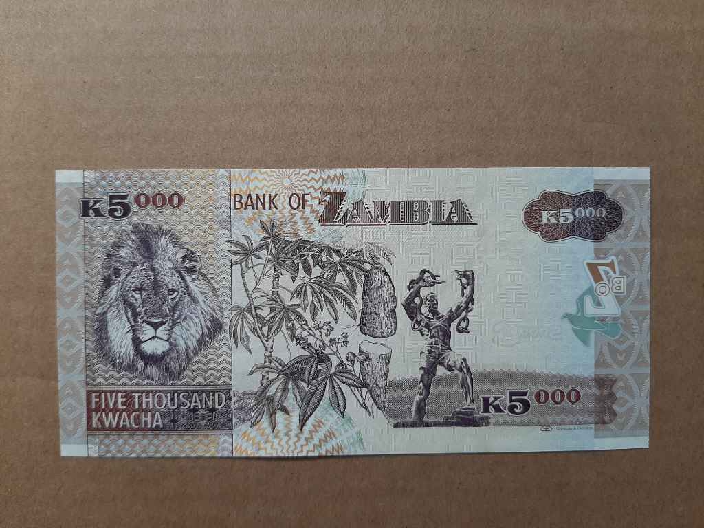 Uang asing k5000 of Zambia
