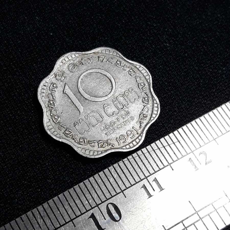 Sri Lanka - 10 Cents 1991 : Koin / Asing / Uang Kuno