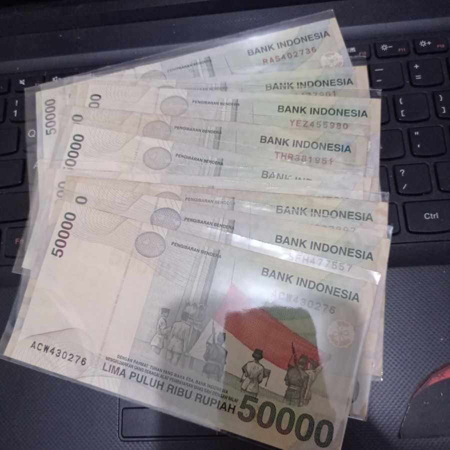 uang kuno 50000 WR. Soepratman VF Bagus