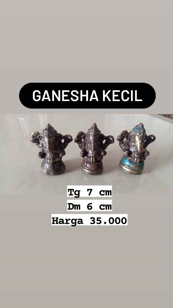 Miniatur Ganesha Bahan Logam