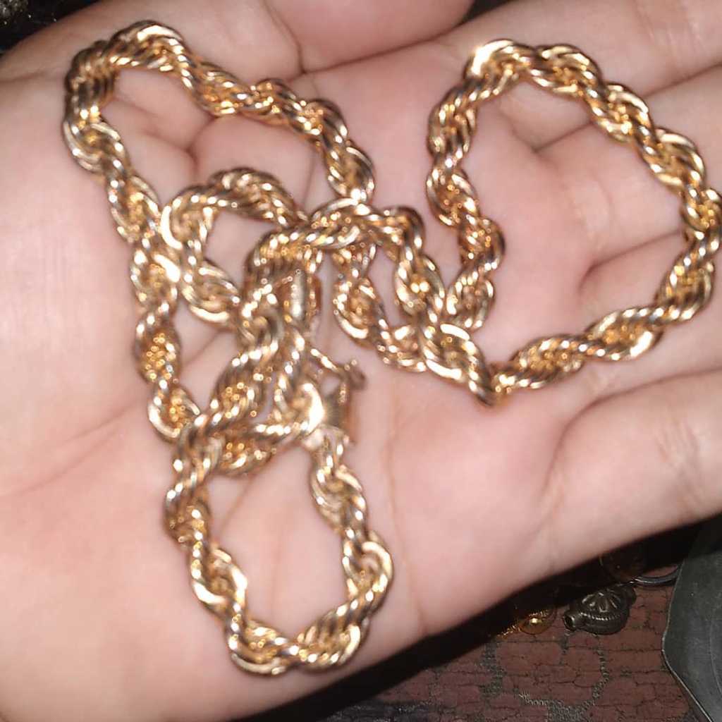 Kalung jadul bukan emas - swasa lama bhn kuningan