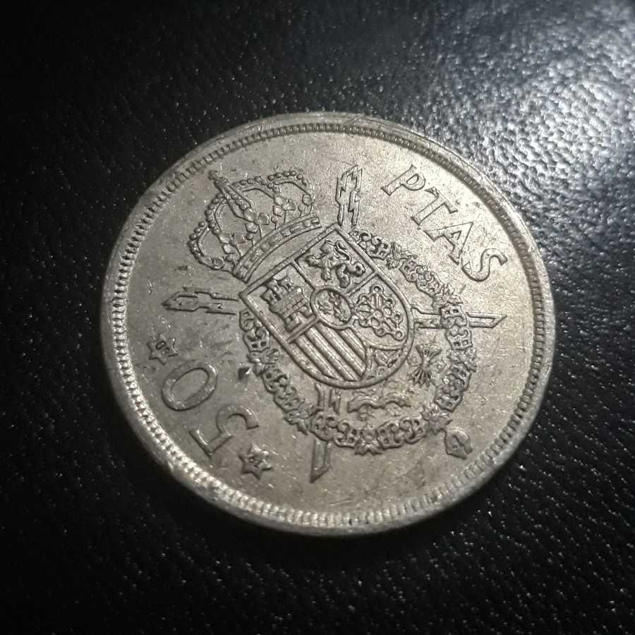 Spanyol ( Spain ) - 50 Pesetas 1975 ( 80 ) : Koin / Asing / Kuno