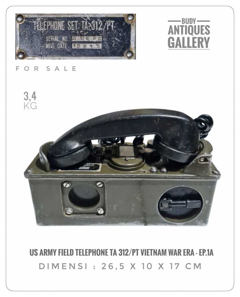 US Army Field Telephone TA-312/PT Vietnam War Era - Ep.1A