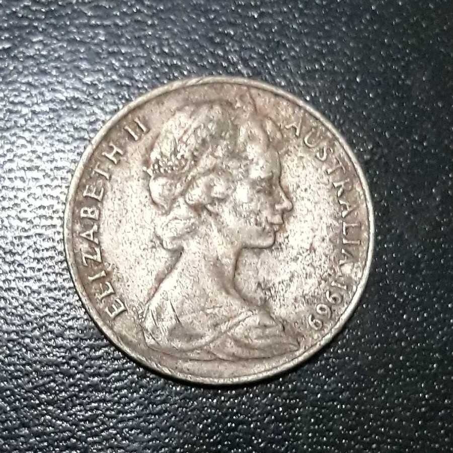 Australia - 20 Cents 1969 : Koin / Asing / Uang Kuno