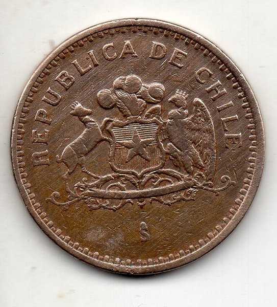 A 1664 Koin Chile 100 Pesos 1989