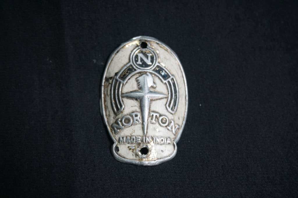 Emblem Plat Sepeda Ontel Merk Norton