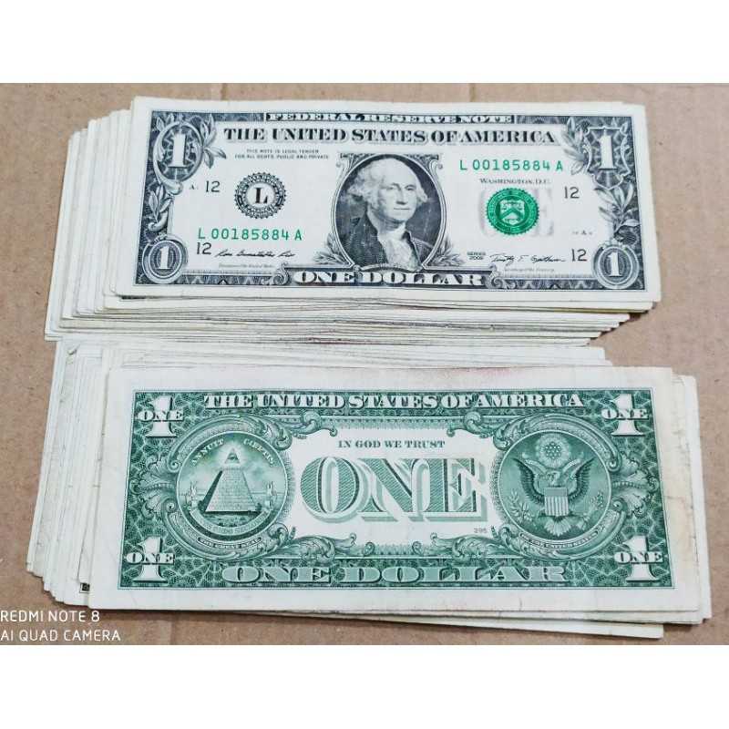 BL3454 Per 1 Lembar 1 Dollar Amerika Asli Ready Untuk Mahar Mas Kawin Sudah di bersihkan