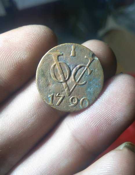 A 2251 Koin Kuno Voc Ultrech 1 Doit Tahun 1790 Bekas Pakai Kondisi Sesuai Gambar