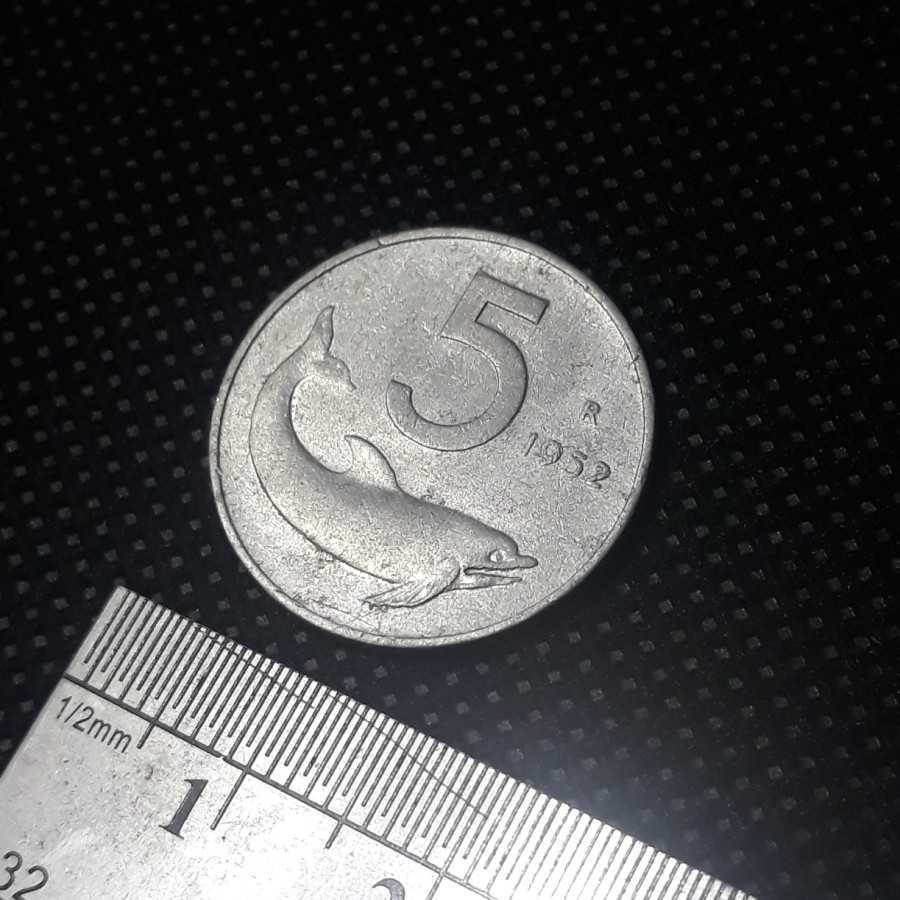 Italia ( Italy ) - 5 Lire 1952 : Koin / Asing / Kuno