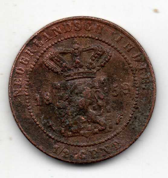 A3861 Koin Kuno 1-2 Cent Ned Indie Jaman Belanda Sesuai Gambar Asli Ready