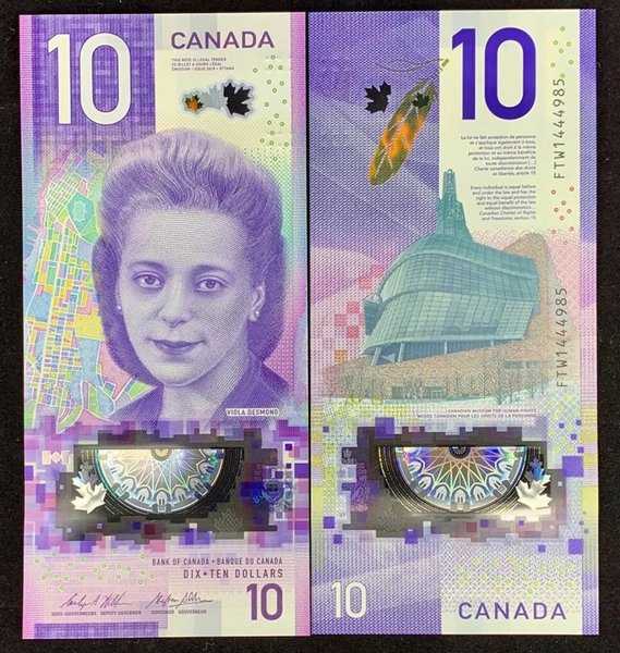 BL 2127 canada 10 dollar polymer 2018 unc mulus per 1 lembar