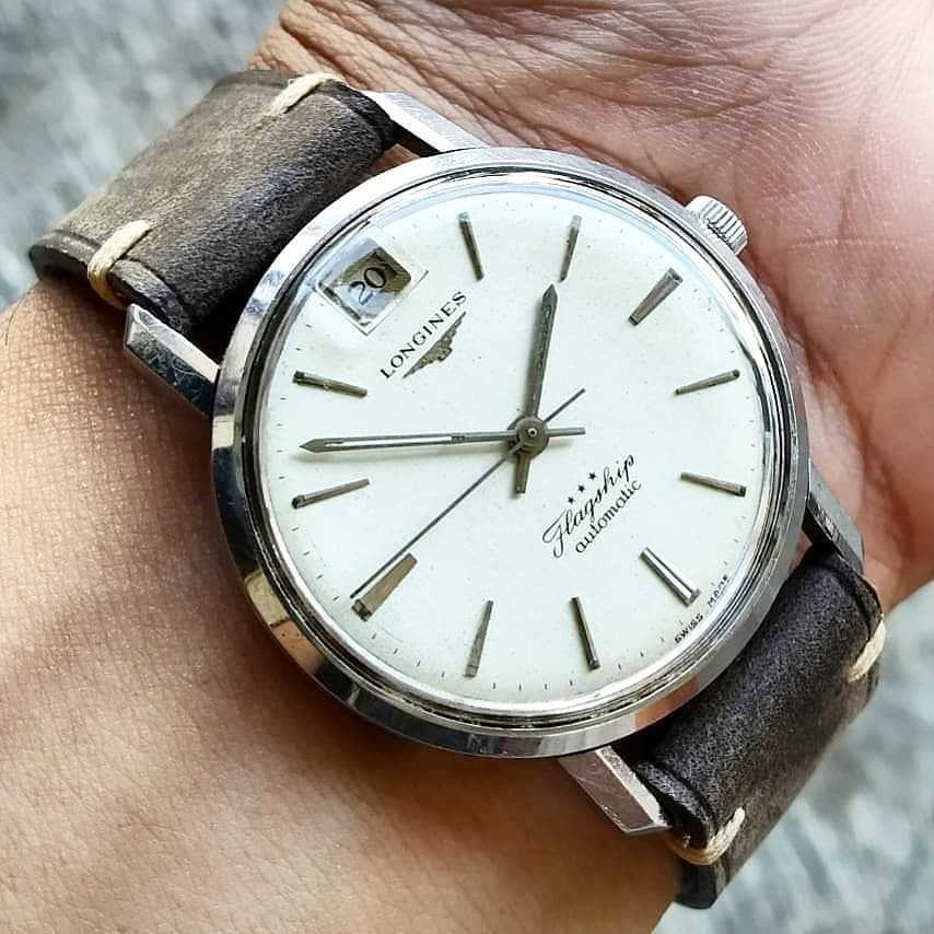 Jam Tangam Antil Longines Flagship date Automatic Swiss made