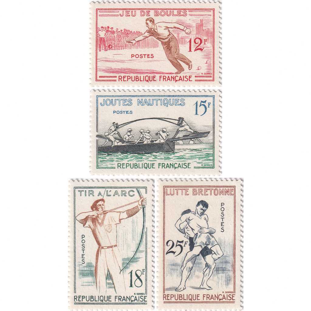 Prangko France 1958 - French Traditional Games