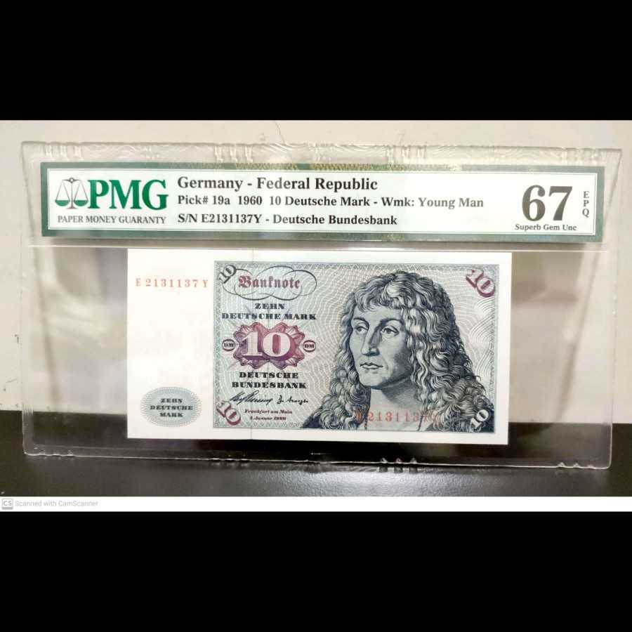 Germany 10 Deutsche Mark 1960 UNC PMG 67 EPQ