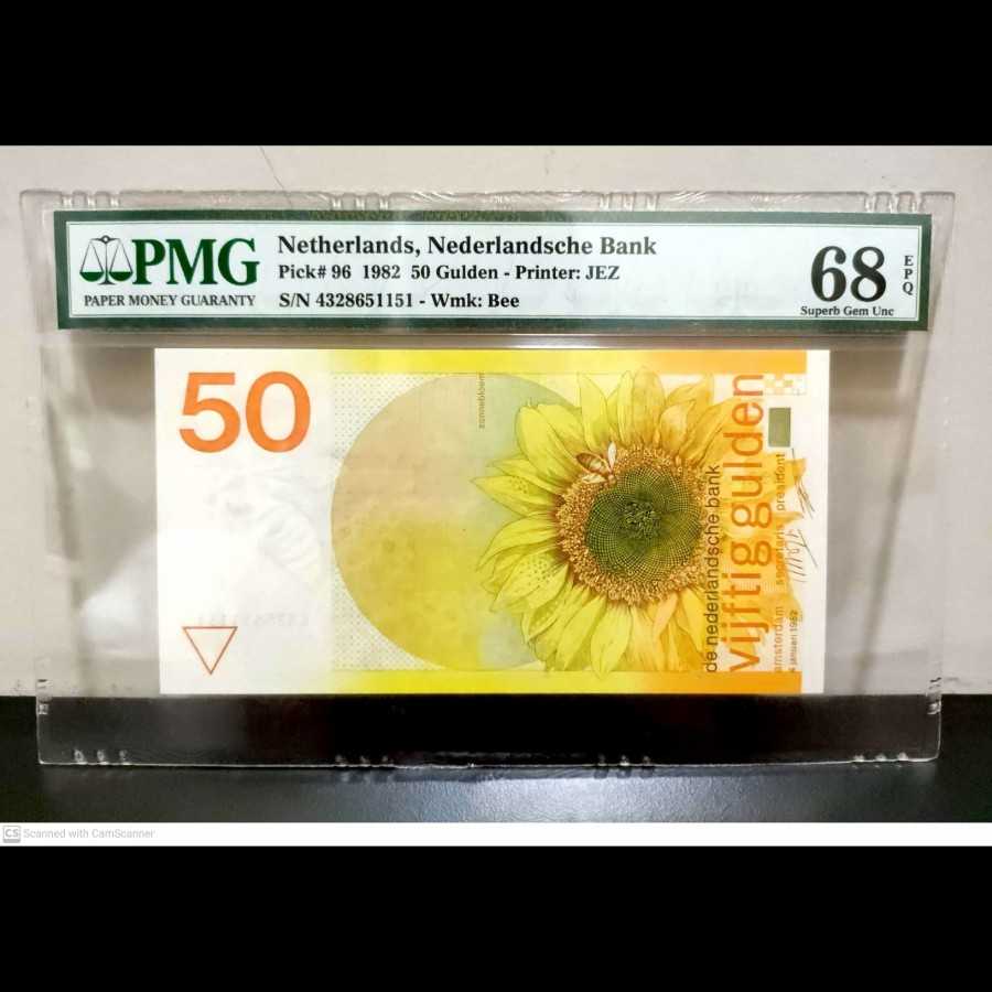 Netherlands 50 Gulden 1982 UNC PMG 68 EPQ