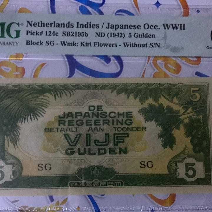 Regering vijf Gulden Pmg 66 epq Jap occ