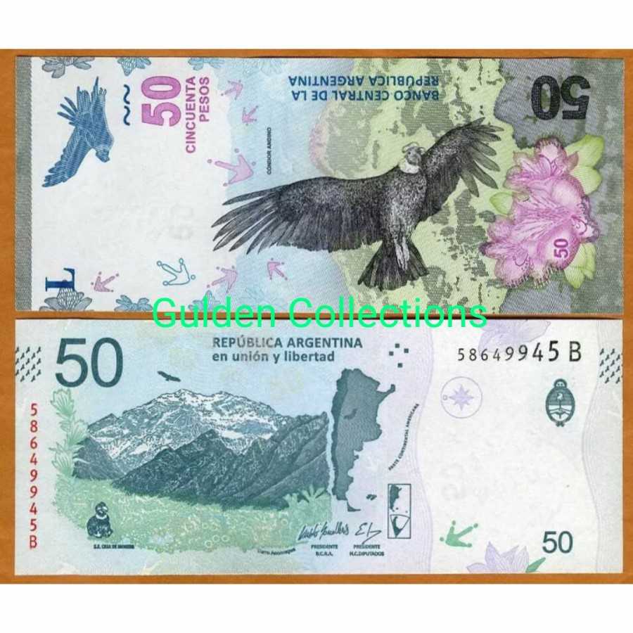Argentina 50 Pesos UNC Bird