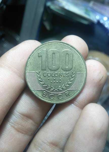 A 2189 Koin Kuno Asing 100 Colones Costa rica Tahun 2000 Kondisi Sesuai Gambar
