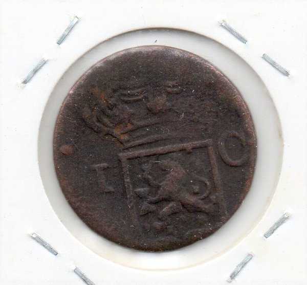 A2408 NED INDIE 1 CENT TAHUN 1837 - V BEKAS SESUAI GAMBAR KOIN KUNO