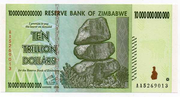 BL 1497 Zimbabwe 10 T - 10 000 000 000 000 Dollar Tahun 2008 UNC Mulus Sesuai gambar