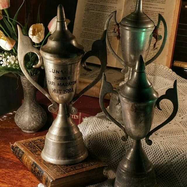 Piala Jadul Klasik Dekorasi Retro Lawas