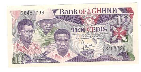 BL 777 Ghana 10 Cedis Tahun 1984 UNC
