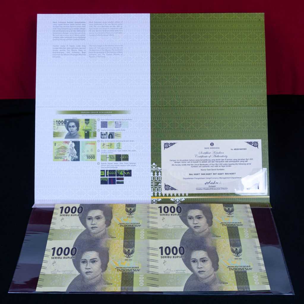Uang Sambung 1000 Rupiah Empat Lembar