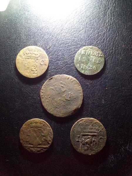 A3699 Lot 5 Keping Koin jaman penjajahan Belanda Sesuai Dengan Gambar Ready