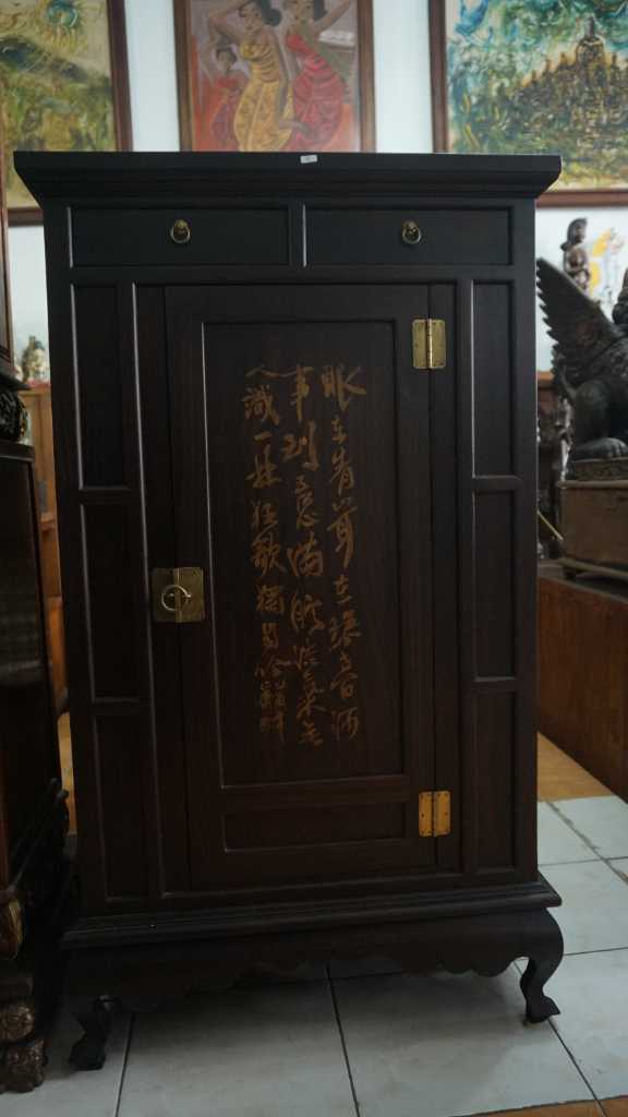 Lemari Made in Korea (Karya seni Injey) kayu sono keling