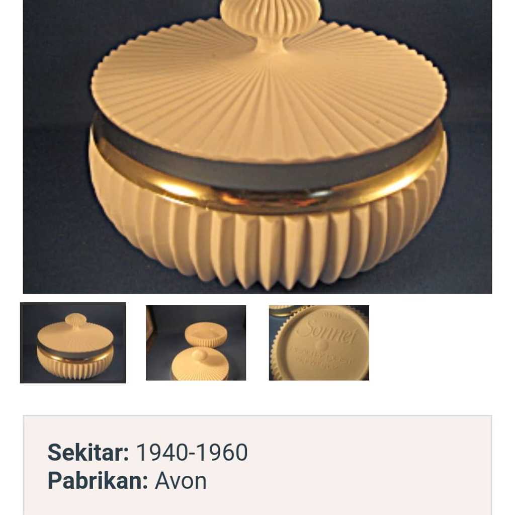 AVON SONNET POWDER BOX New York, U.S.A 1940-1960