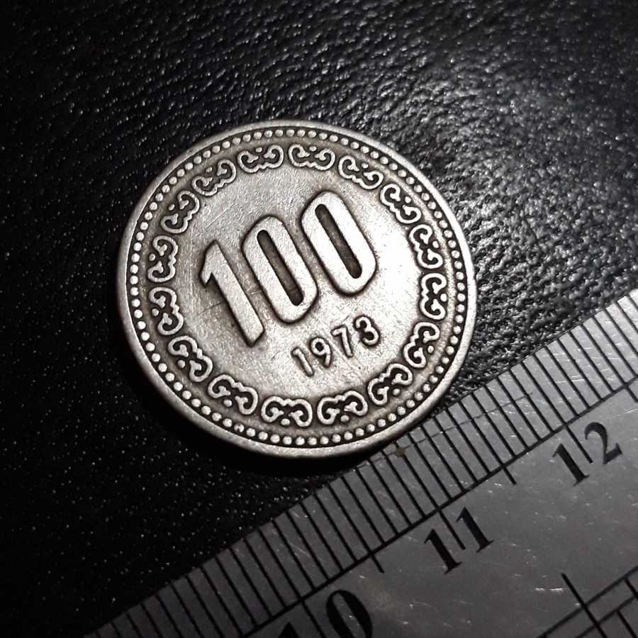 Korea Selatan ( South Korea ) - 100 Won 1973 : Koin / Asing / Kuno